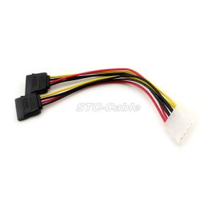 SATA 15'li 2 erkek LP4 güç kablosu