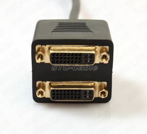 DVI D 2 x DVI-D Dijital Video Splitter kablo M/F