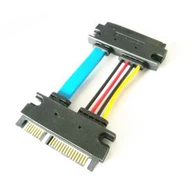 22-pin (7 + 15) Sata Erkek-Dişi Verileri ve Güç Combo Uzatma Kablosu-Slimline Sata Uzatma Kablosu M / f
